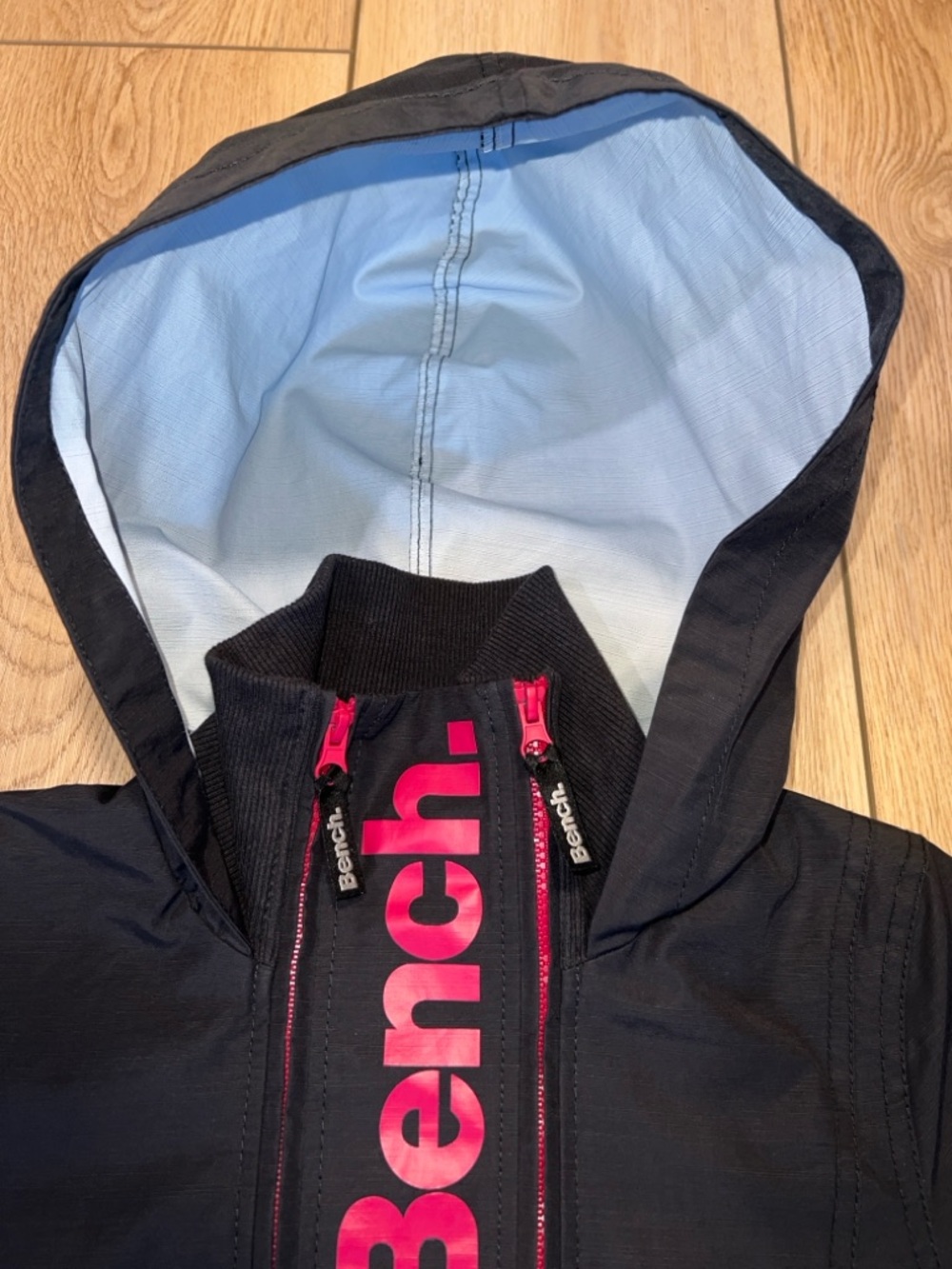 Bench Black Double Zip Hooded Rain Jacket - Picture 3 of 16